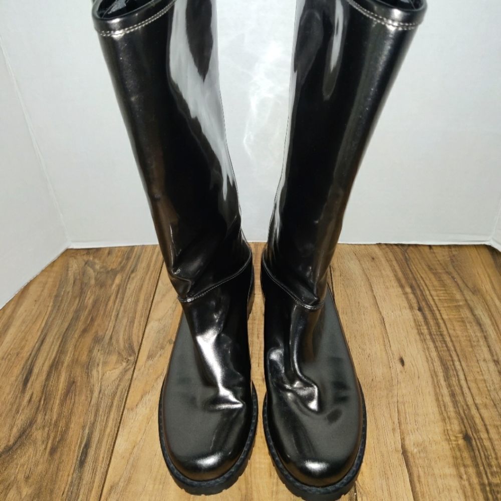 Stuart Weitzman Women's Medium Height Boots Size: 5 Black Silver Toned
